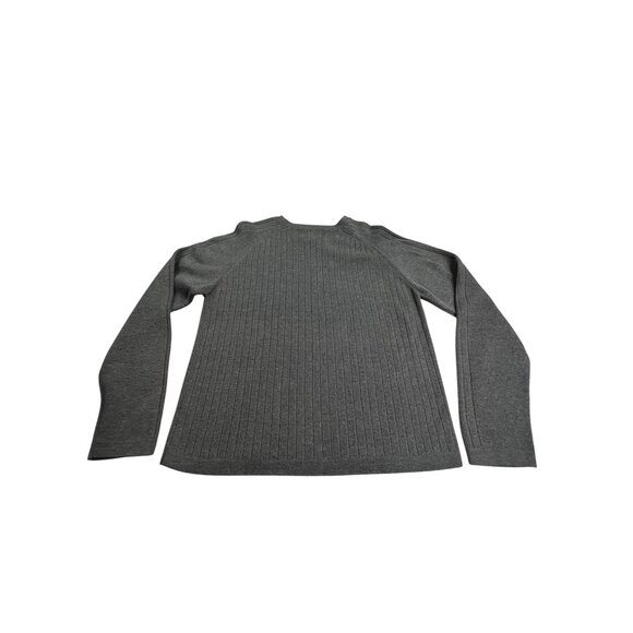 Abercrombie & Fitch Mens Large Grey Ribbed Knit Sweater Y2K RN 54867 Ribbed - Picture 2 of 9